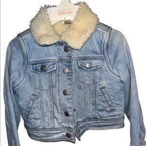 Fur jean jacket